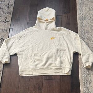 Yellow Label Co Cream Hooded Sweater NWOT lemon